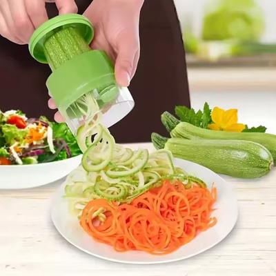 Spiralizator Multifuncțional Ajustabil pentru Legume Fructe de Mână, Răzătoare Spirală, Instrument de Tăiat Salată, Răzătoare Rotative, Gadgeturi de Bucătărie