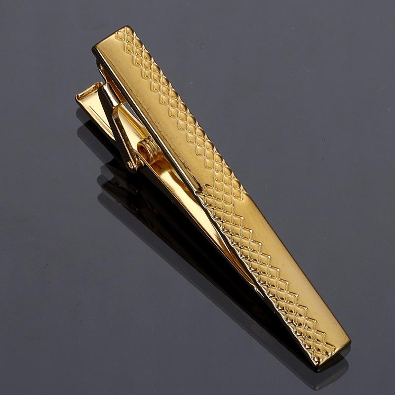 Krawattennadel mit Kreuz - Spiegelpolierte Goldlegierung für formelle Business-Kleidung