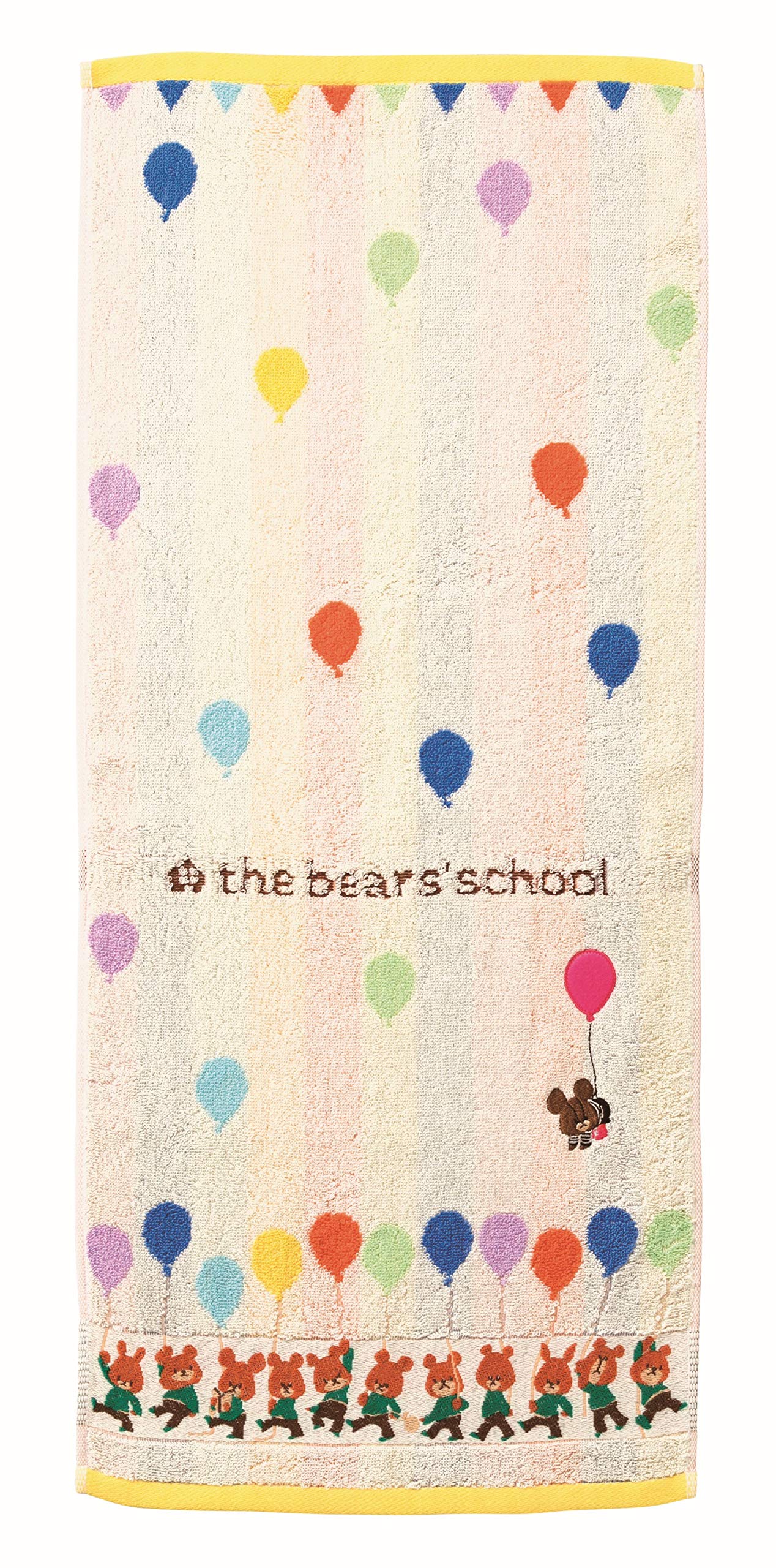 

Marushin Face 34 x Balloon 4335000300 Towel, The Bears School, 80cm, March, 100% Cotton,
