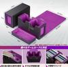 MFDXWCV Deck Case Storage Box Trading Card Case Card Storage Card Box Large Capacity PU Leather (Purple)