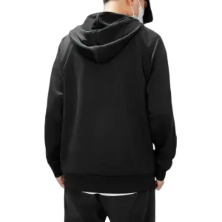 Li-Ning Campus Series Casual Hooded Letter Print Sweatshirt Unisex Sweatshirt Black YWDU561-1