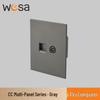 CE-Certified European Type E Socket for Germany & France, One/Two-way Switch Panel, Two-hole Design