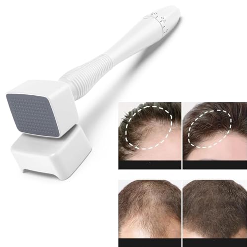 [Medically Certified] Microneedle Stamp with 140 Needles, Adjustable to 3mm Length, for Beautiful Skin, Scalp, Thinning Hair, Pore Care, Face Care, Sk