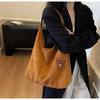Suede Bag Women's Large Capacity Autumn and Winter Versatile Single Shoulder Mother Bag Commuter Dumpling Bag