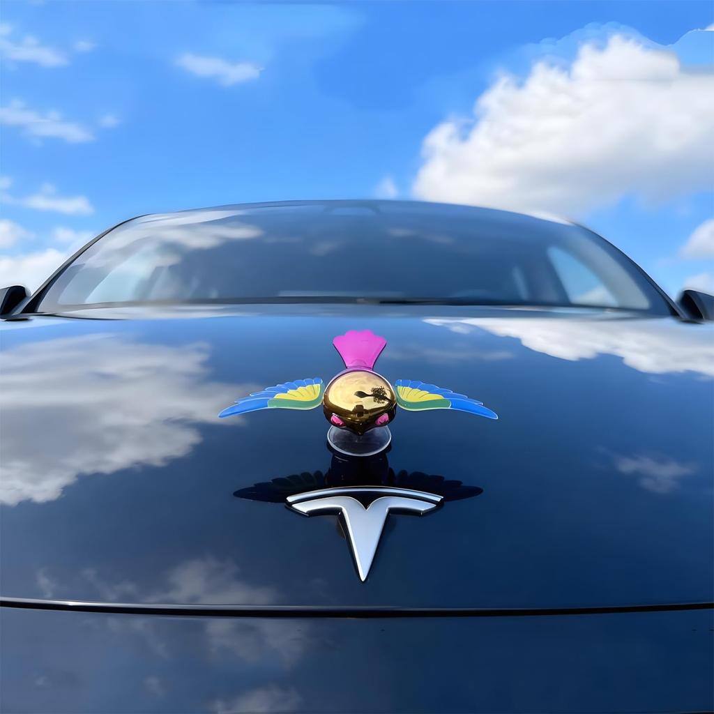 Accompanying Birds Car Flapping Birds Fly Decorations Wind Accompanying Rearview Mirror Helmet Hood And Motorcycle Decoration