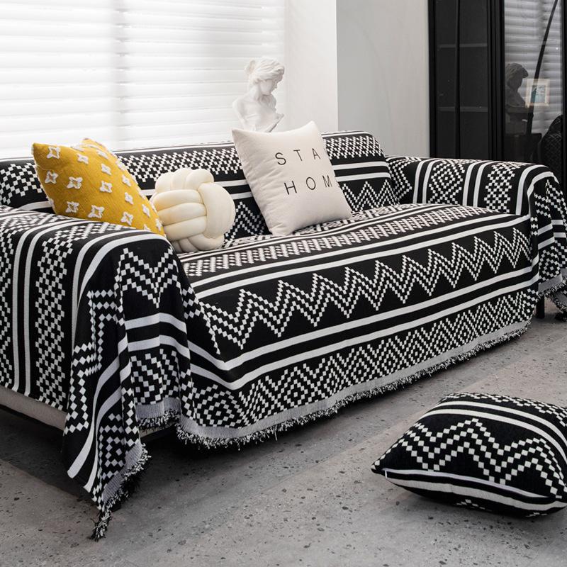 Thickened New Sofa Cover Cloth Full Cover Blanket Four Seasons Anti-cat Scratch American Letter Sofa Dustproof Cover Towel