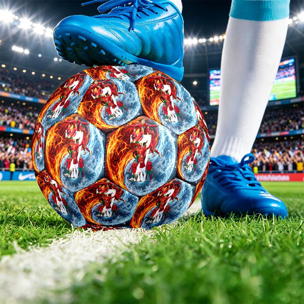Pallone da Calcio Stampato Portogallo Taglia 5 Resistente all'Usura Standard Pallone da Allenamento per Adulti Regalo per tifosi per Partite Indoor Outdoor Sport