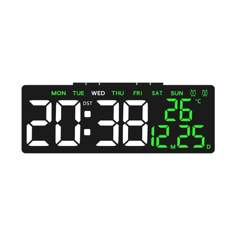 Modern LED Desk Clock With USB Charging Port And Multiple Alarm Setting Adjustable Brightness Digital Alarm Clock