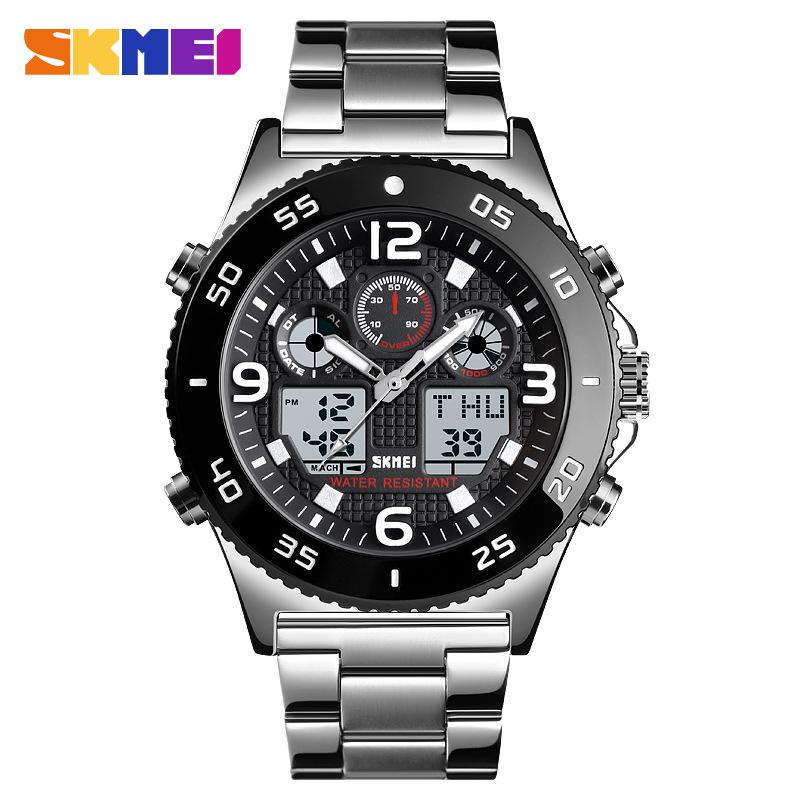 Moment Beauty 1538 Herren Sport Elektronische Uhr Dual Uhrwerk Dual Display Multifunktionale Elektronische Uhr Wasserdichte Uhr