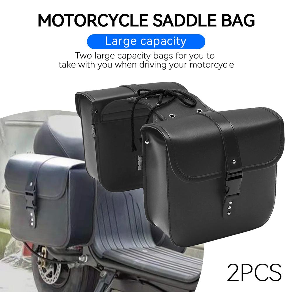 1 Pair Universal Motorcycle Saddle Bags Side Tool Bag Luggage Storage Bag Waterproof For Honda Suzuki Yamaha Ducati