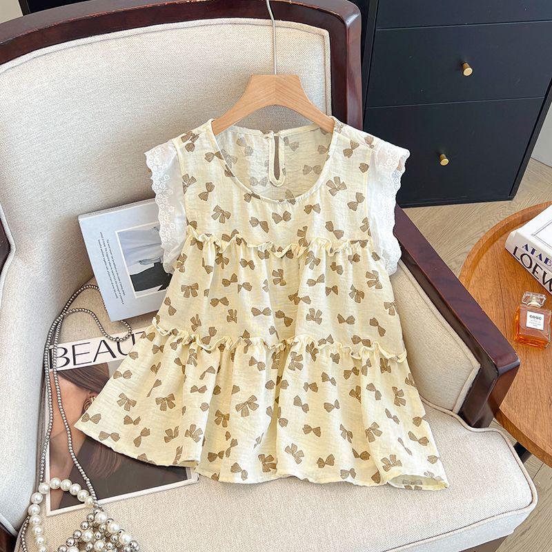 French Lace Sleeveless Loose Top - Summer 2026 Small