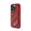 Karl Lagerfeld Diagonal Quilted Script - Etui Iphone 15 Pro (Czerwony)