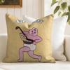 Kawaii OOpanchu Usagi Cushion Cover Eco Linen Pillow Case DoubleSided Print Breathable Durable Zipper Home Decor Gift