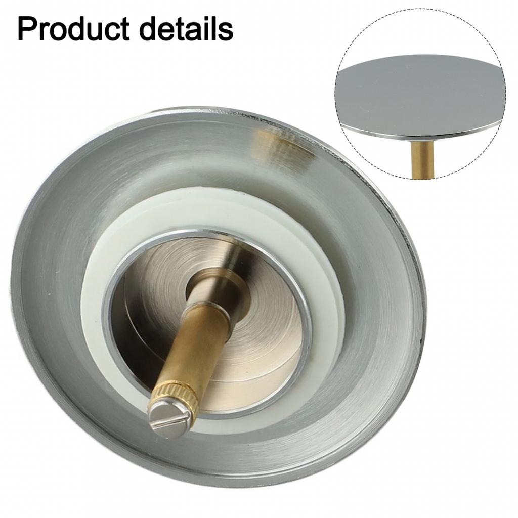 72mm Brass Bathtub Stopper with Double Seal Adjustable Height Drain Valve