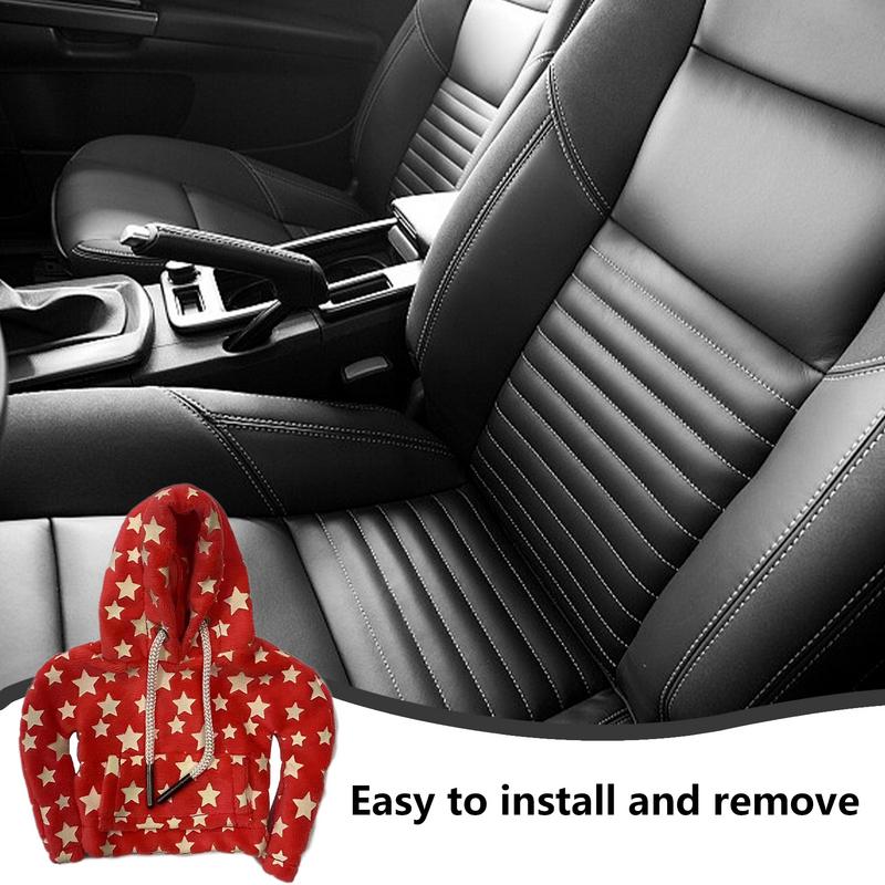 Car Gear Handle Cover Shift Knob Hoodie Sweatshirt Universal Handbrake Cover Shifter Knob Hoodie Cover Car Interior Accessories