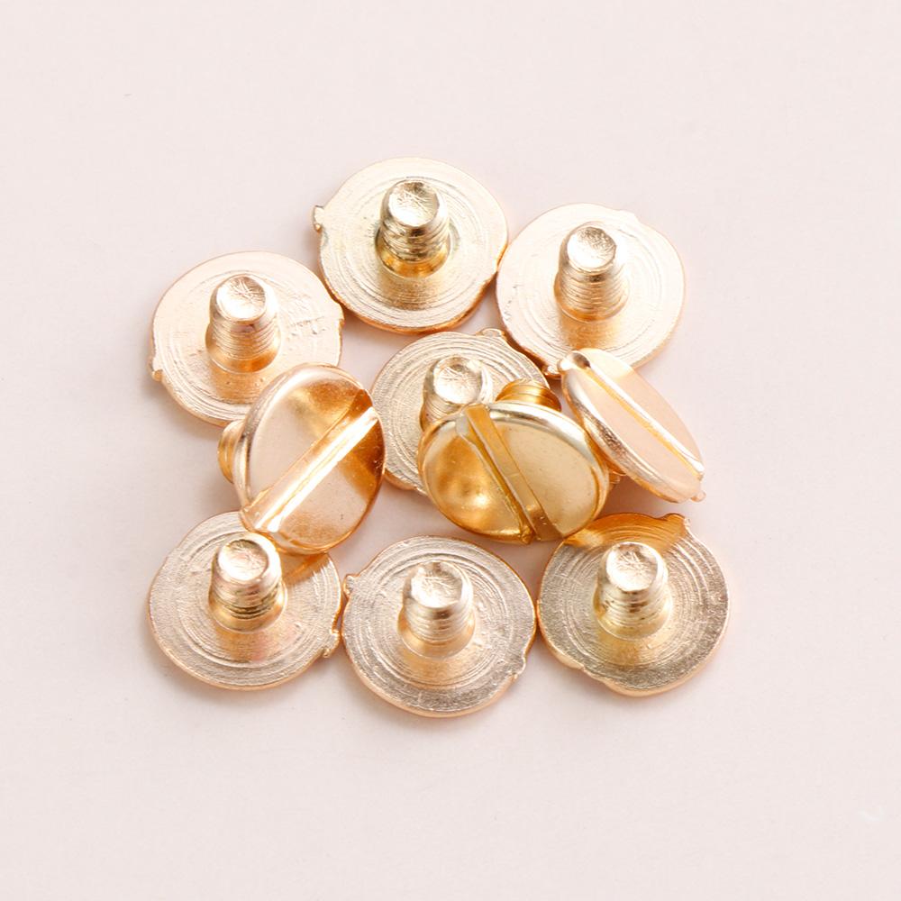 10ks Šrouby s kulatou hlavou ve tvaru houbového domečku Punkové kovové hřebíky Látkové knoflíky Rivety na popruh DIY Šrouby pro zavazadla Oblečení Tašku Boty