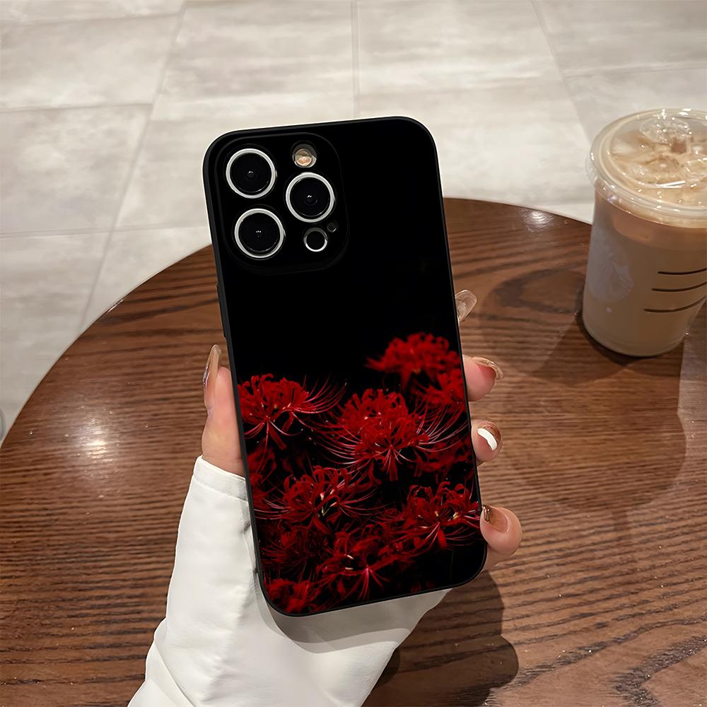 

Red Spider Lily Flower Of Hell Phone Case For Iphone 17 Pro Max 16 Pro Max 15 Pro 14 Plus 13 11 12 Xr X Xs Plus Se Back Cover iPhone14 ProMax