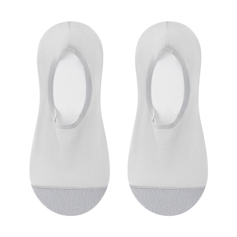 Women's Summer Thin Cotton Socks, Ice Silk Boat Socks, Solid Color, Ice-feel, Shallow Mouth, Invisible Sweat-absorbing and Odor-proof Short Socks