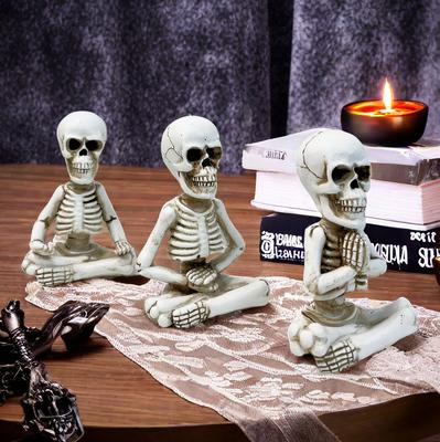 Nordischer Schädel Stelzen Harzhandwerk Schädel Ornamente Halloween Event Szenenarrangement Geisterfest Handwerk