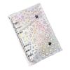 A6 Star Binder Cover Color-Changing PVC Notebook Cover with Reflective Design Transparent Spiral Planner Journal Sketchbook Accessories