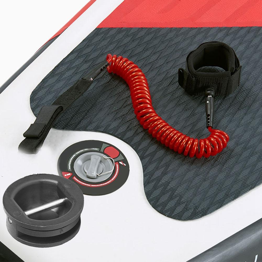 2 Pcs Surfing Leash Plug Surfboard Longboard Shortboard Paddle Board Foot Rope Cup Professional Accessoriesblack