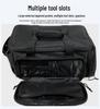 Sac de rangement d'outils tactique noir amélioré avec couvercle de support, fond épais, antidérapant, résistant à l'usure.
