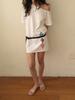 I Comma I Patchwork Mini Dress (White)