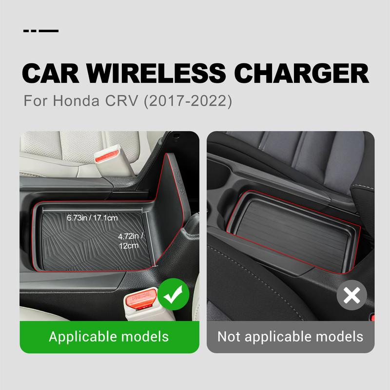 15W Mobile Phone Fast Charging Car Wireless Holder For Honda CRV 2017 2018      Charger Board Trim Accessories