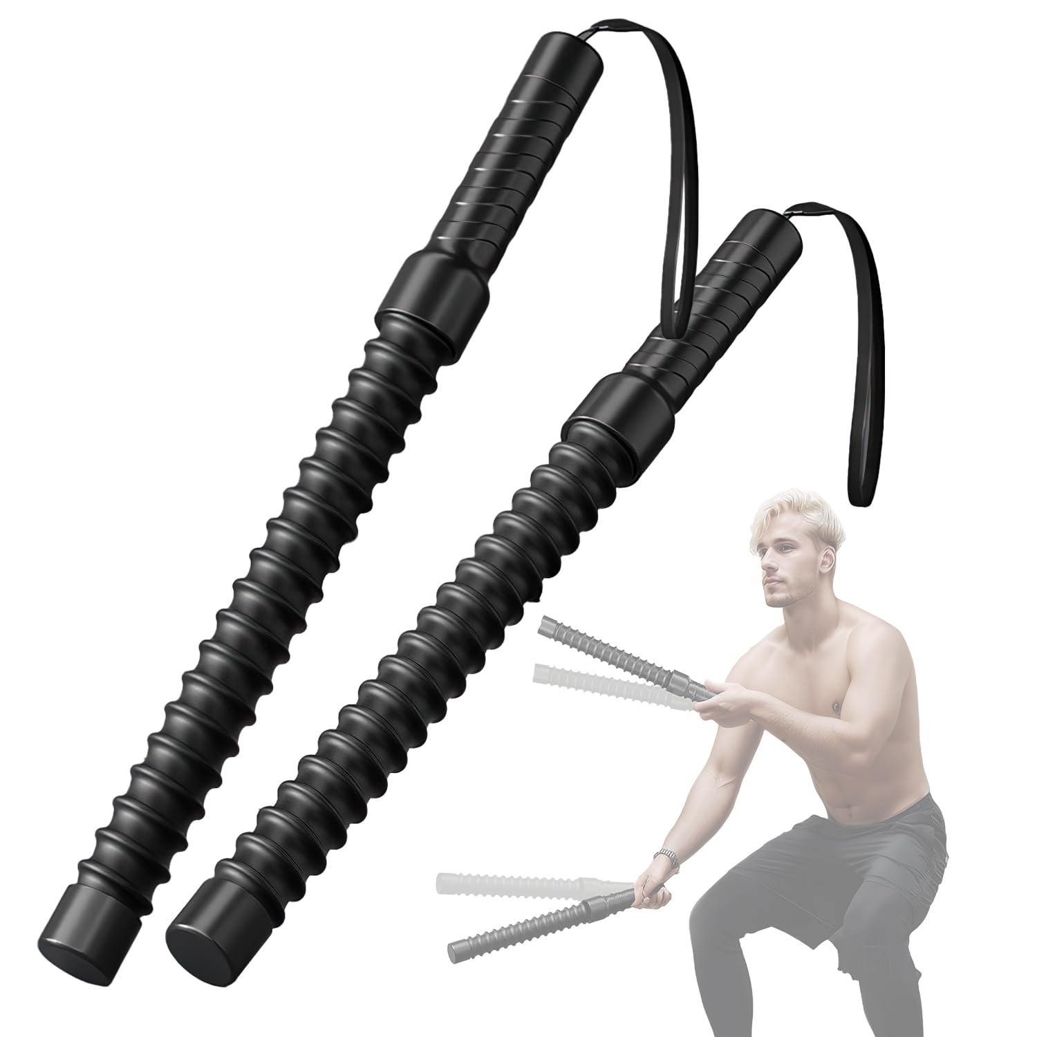 Anti-slip Fitness Rope Portable Ropeless Battle Ropes for Arm Strength Training Lightweight Workout Set for Home Gym Non-slip