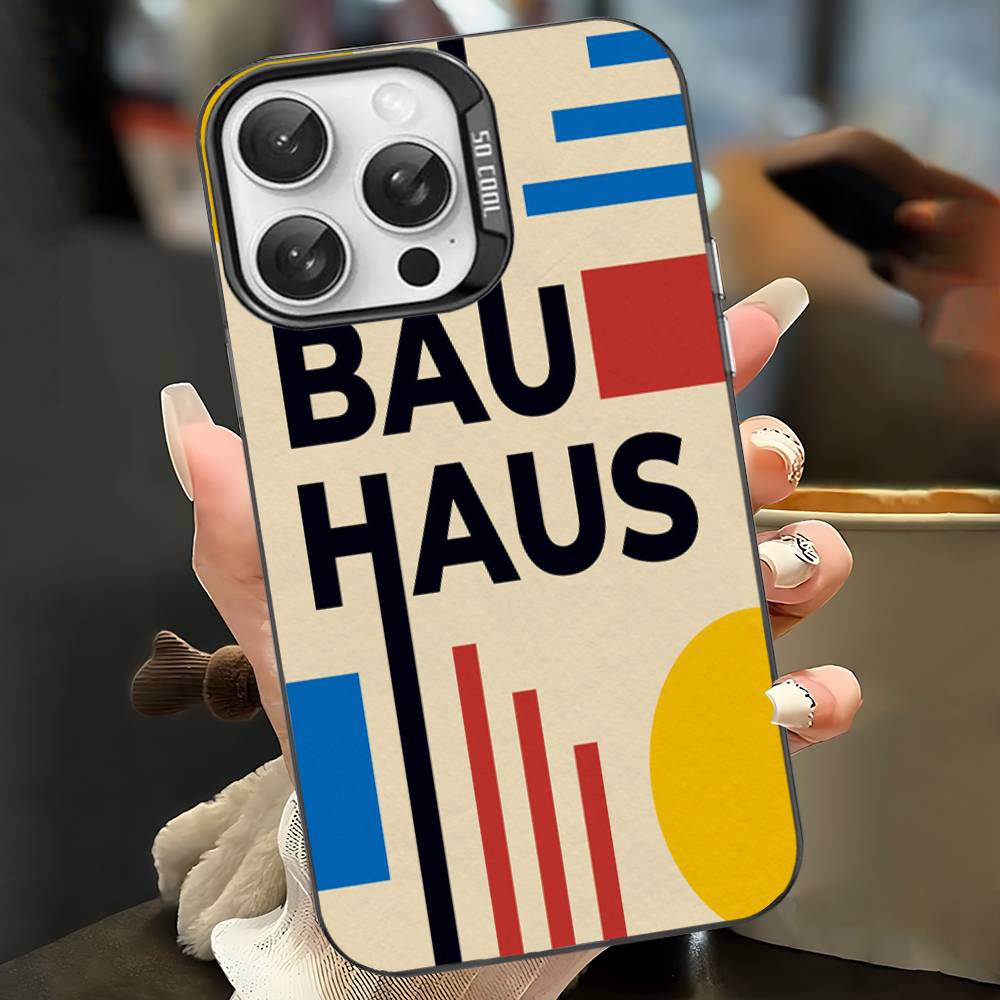 

B-Bauhaus Fashion Retro Art Phone Case For IPhone 17 16 15 14 13 Pro 12 11 Pro Max PLUS Color Back Cover iPhone 14 pro