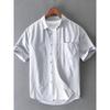 Summer Oxford Short-Sleeved Casual Shirt for Men, Hong Kong Style, High-End Quality, Versatile, Loose Half-Sleeved Casual Shirt