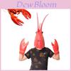 Colorful Dragon Lobster Headpiece Clawed Latex Gloves For Theatrical Performances Unique Cosplay Props