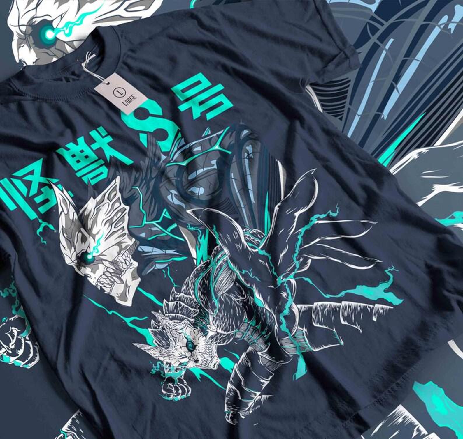 Anime Graphic Tee, Japanese Manga Streetwear, Unisex Cotton Shirt 2XL