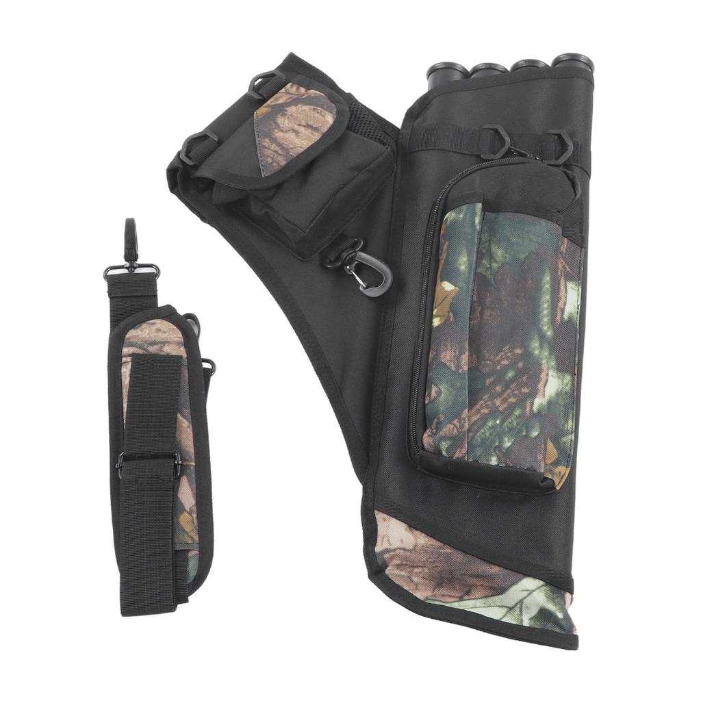 Pfeilköcher Aufbewahrungstasche Tragbare 4-Röhren-Pfeiltasche mit Schultergurt für den Outdoor-Bogenschießsport