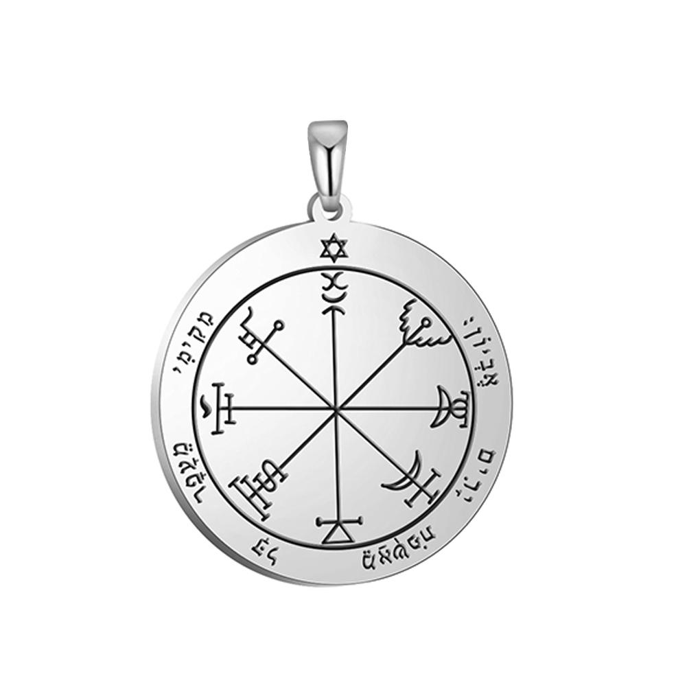 Dawapara Pentagrama lui Jupiter Talismanul lui Solomon Dobândirea Gloriei și a Bogățiilor Pandantiv DIY pentru Colier Accesorii din Oțel Inoxidabil