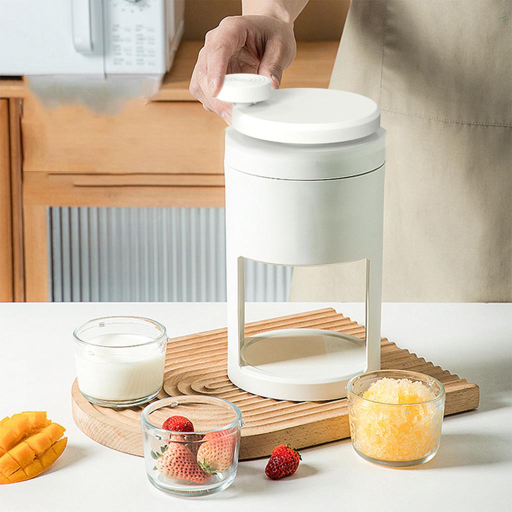 Manual Ice Crusher Wireless Portable Pointed Blades Shaved Ice Maker Machine for Family Gatherings Parties