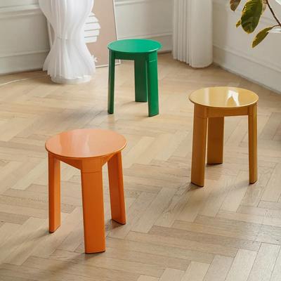 Creative Medieval Small Round Stool Designer Stool Nordic Ins  Living Room Modern Minimalist Dressing Stool
