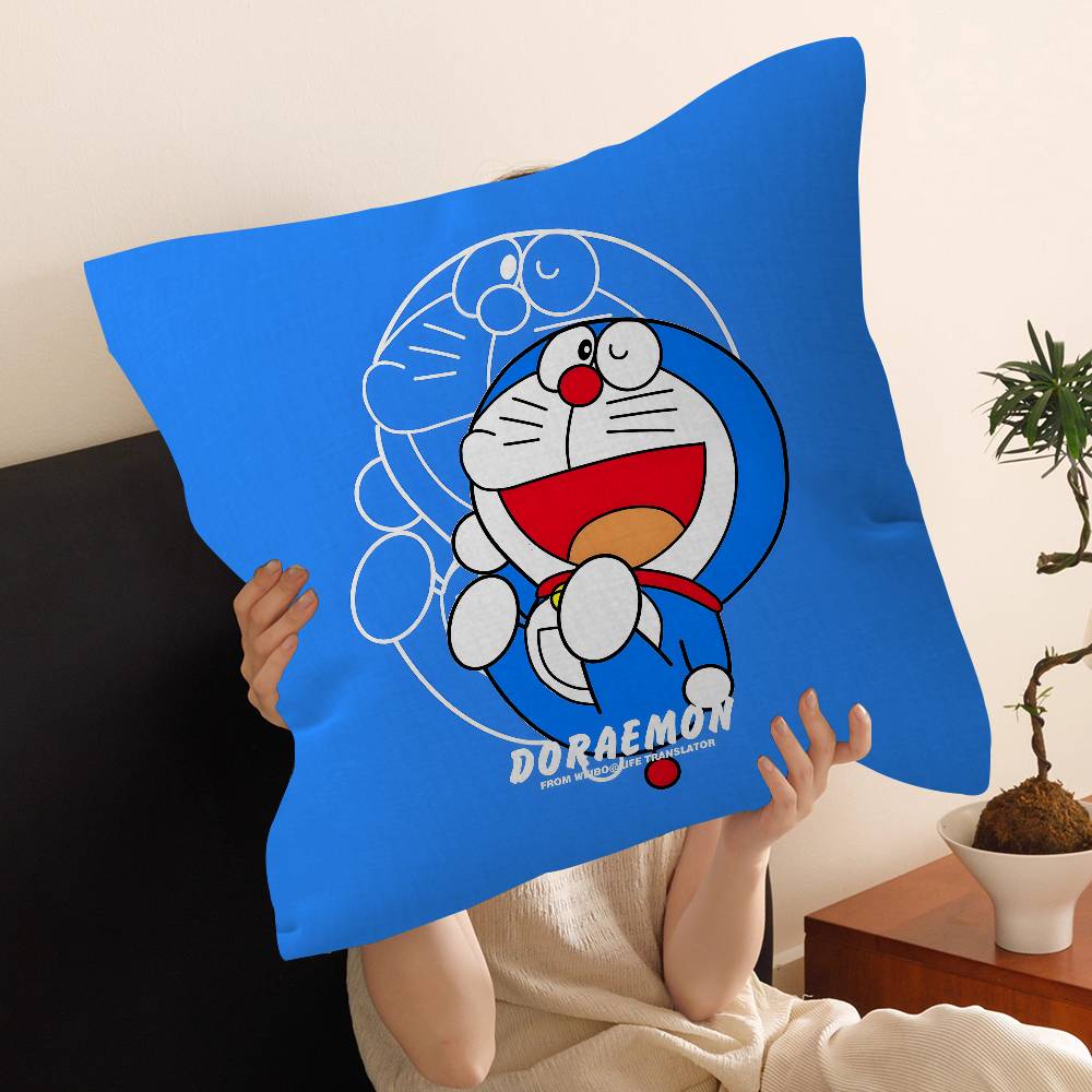 Children Anime D-Doraemon Cushion Cover Inches Farmhouse Decor Home Throw Pillow Covers for Couch Decorations