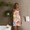 Cute Cartoon Beach Towel Psyduck & Slowpoke Oversized Microfiber Towel for Yoga Camping Outdoor