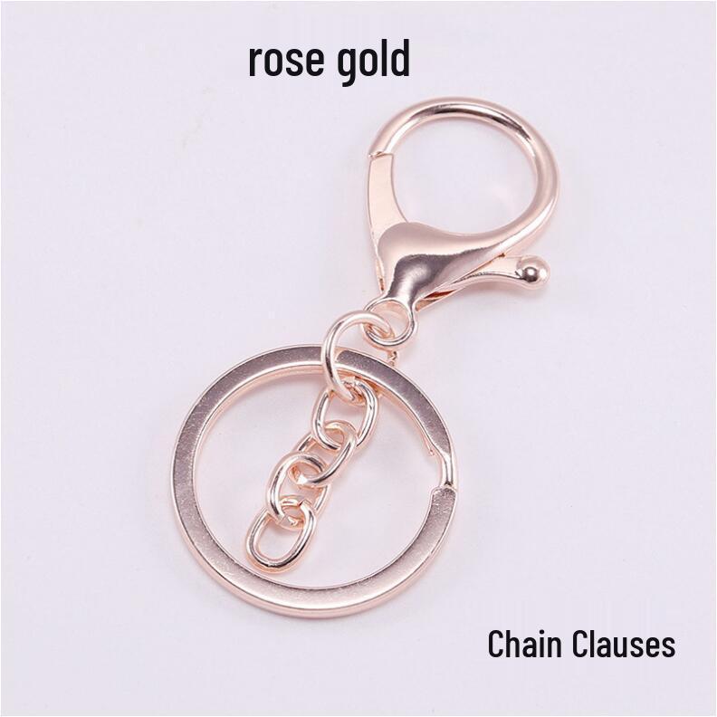 DIY Schmuckset: Karabinerverschluss Schlüsselanhänger, Viergliedrige Kette, 8-Figur Anhänger