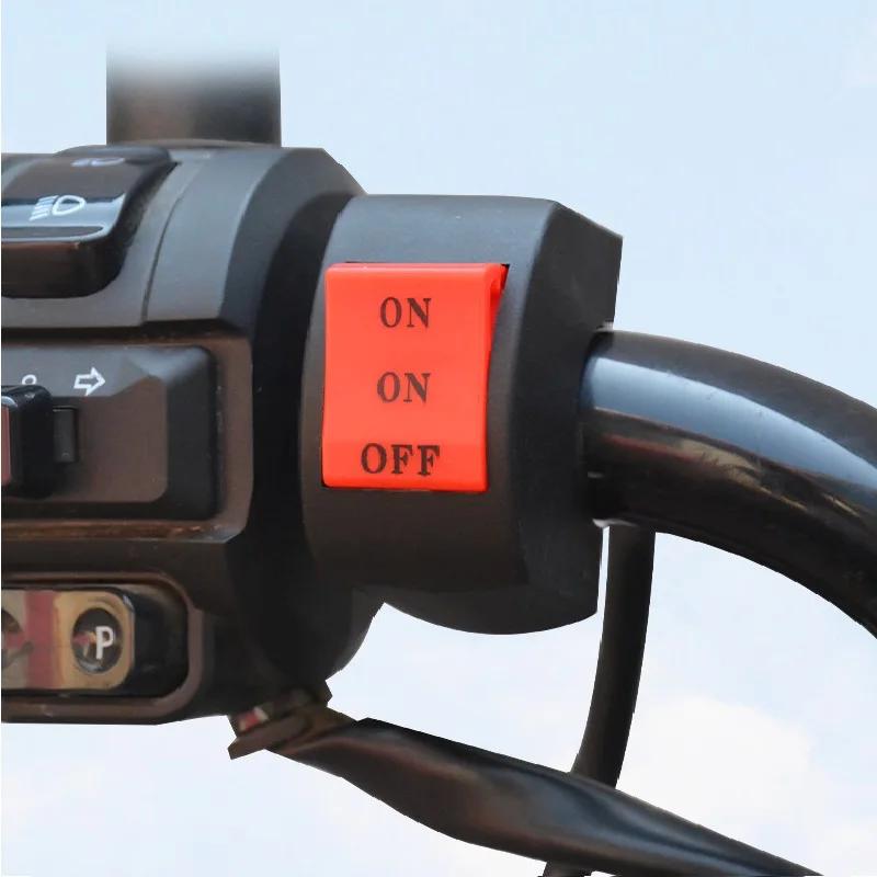 DC12V-80V Motorcycle Handlebar Flameout Switch ON OFF Button Universal for Moto Motor ATV Bike Black 10A Motorcycle Accessories