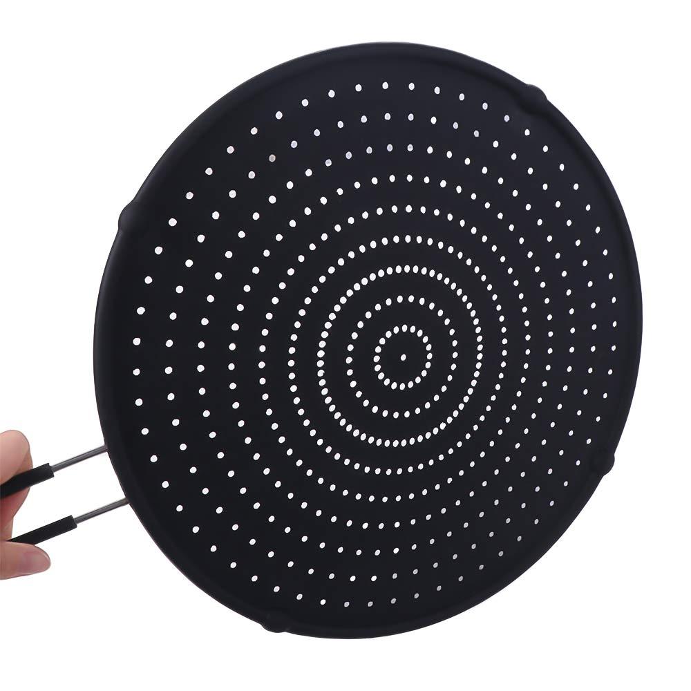 Silicone Splatter Screen Stainless Steel Fry Wall Oil Barrier Net Grease Splatter Guard  Frying Pan