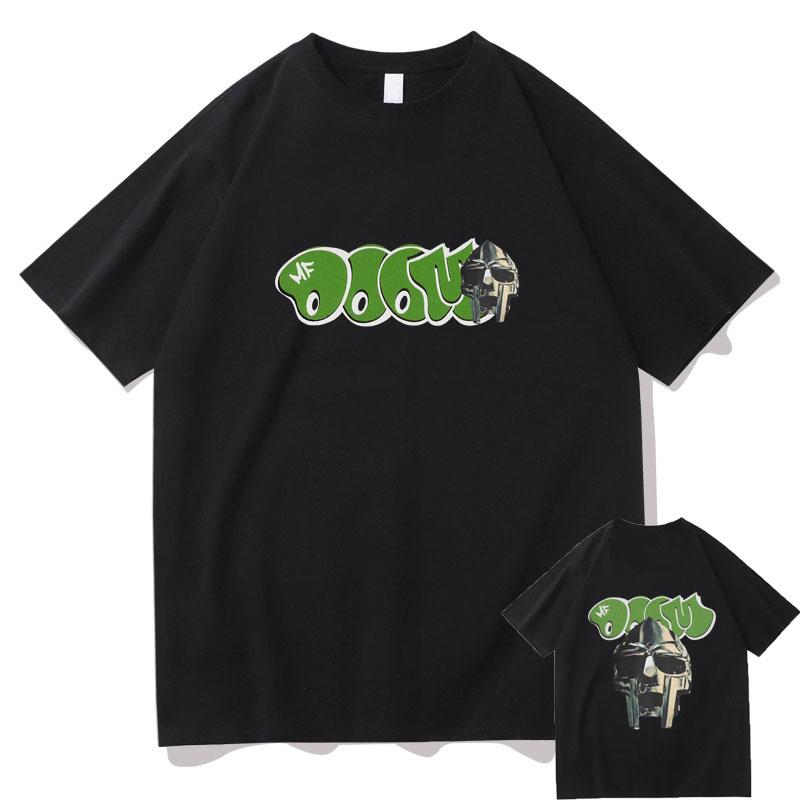 Rapper Mf Doom Madlib Madvillain Maske Grafik T-Shirts Herrenmode Vintage Trend T-Shirts Herren Damen Hip Hop Übergroßes T-Shirt