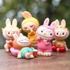 1 Piece Kawaii Toys Surprise Cute Labubu Figure Pendant Face Changing Doll Cartoon Anime Macarone Birthday Cake Decoration