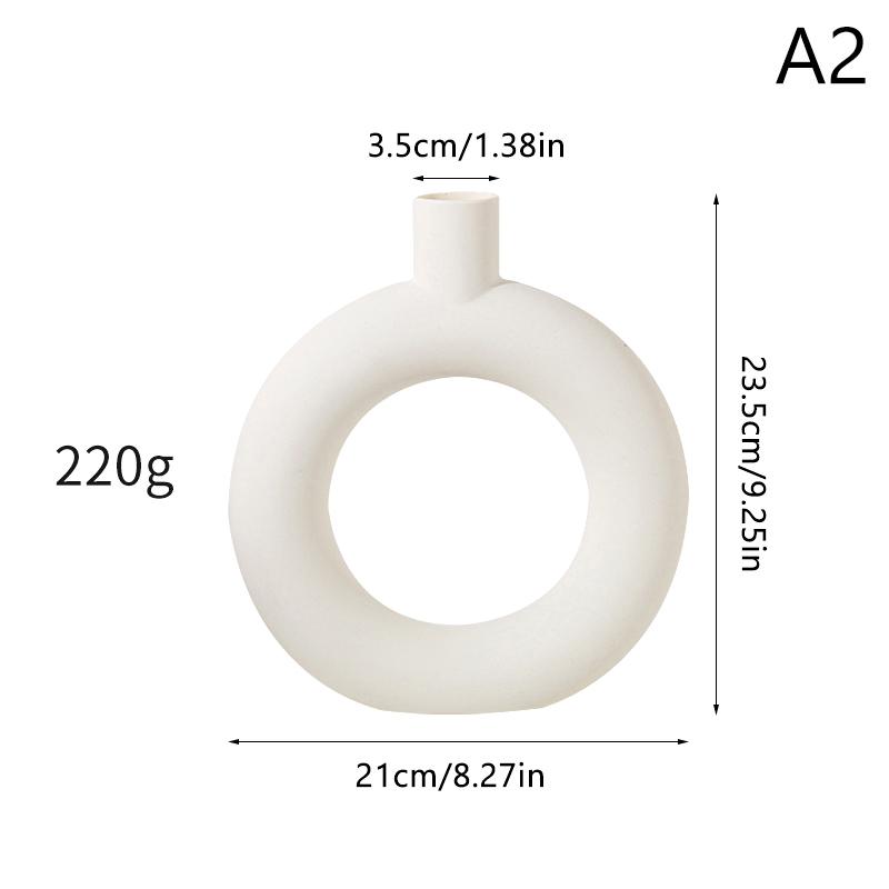 Modern Simple Imitation Ceramic Art Vase Dried Flowers Flower Arrangement Ornaments Living Room Tv Cabinet Bedroom Desktop Decor