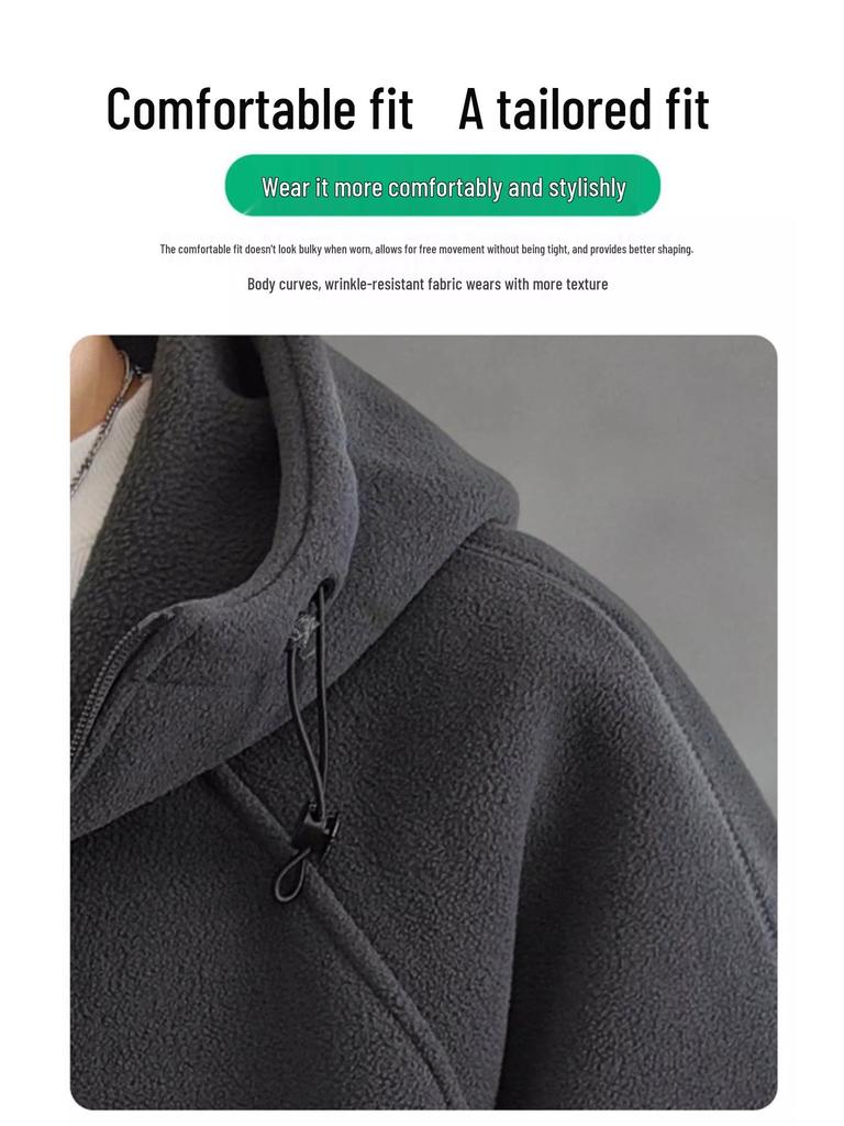 Men's Thick Fleece Hooded Jacket 2025 - Korean Style Winter Casual Fashion Hoodie