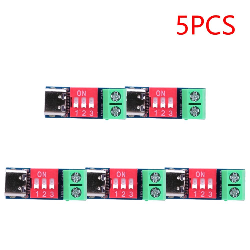 PD Fast Charging Test Board 5-20V Adjustable Charging Test Module High Speed USB Type-C Voltage Connetor Power Supply Accesories