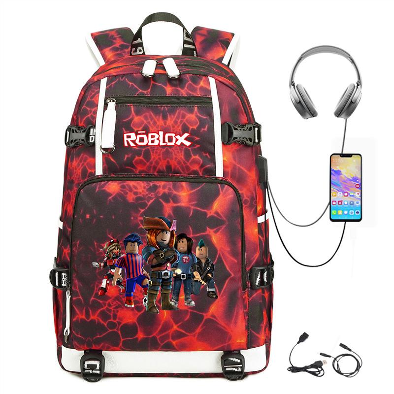 Cartoon Game Merchandise With Usb Hiking Bag College Students Outdoor Travel Large Capacity Backpack Bag