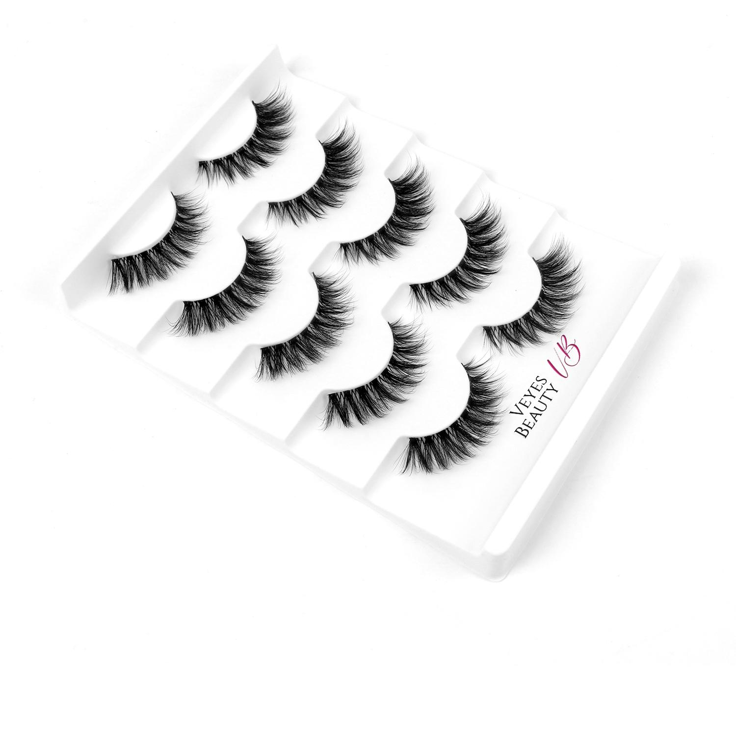 

Veyesbeauty PETAL VEIL Lash Clusters Invisible Band Reusable Durable Quick & Easy Application 5 Pairs 1 X TRAY чёрный