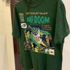 MF Doom Retro 90's Hip Hop Rap Tour Leśna Zieleń koszulka Doom Unisex koszula Bawełna Oversize Duży Rozmiar